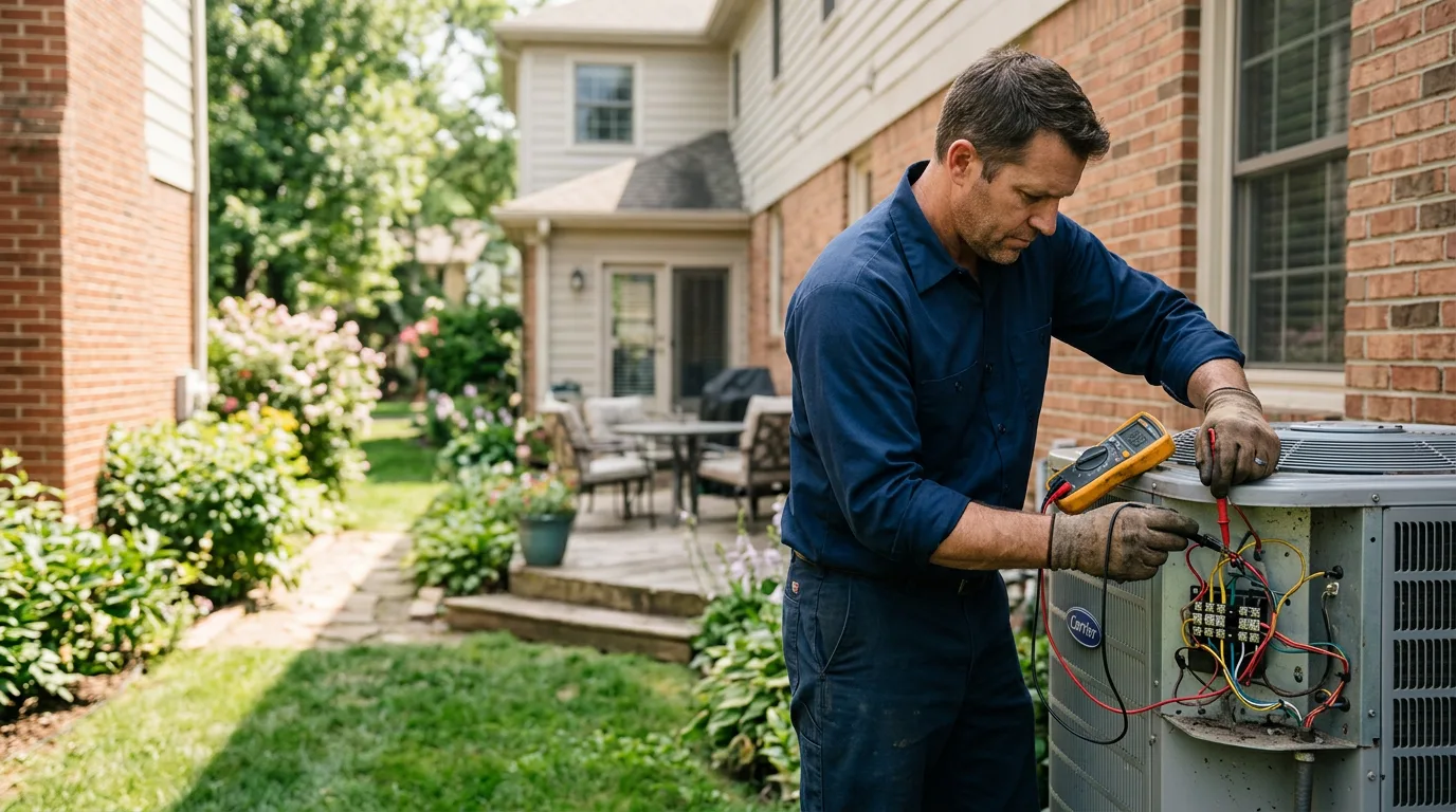 HVAC technician working near Palermo, ND